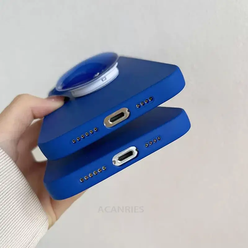 Coque en silicone souple bleu Klein, porte-coeur d'amour, pour Oppo Reno 5 6 Lite 7 8 4G 5G A9 A5 2020 A74 A54 A16 A36 A57 sur support_voghion.com