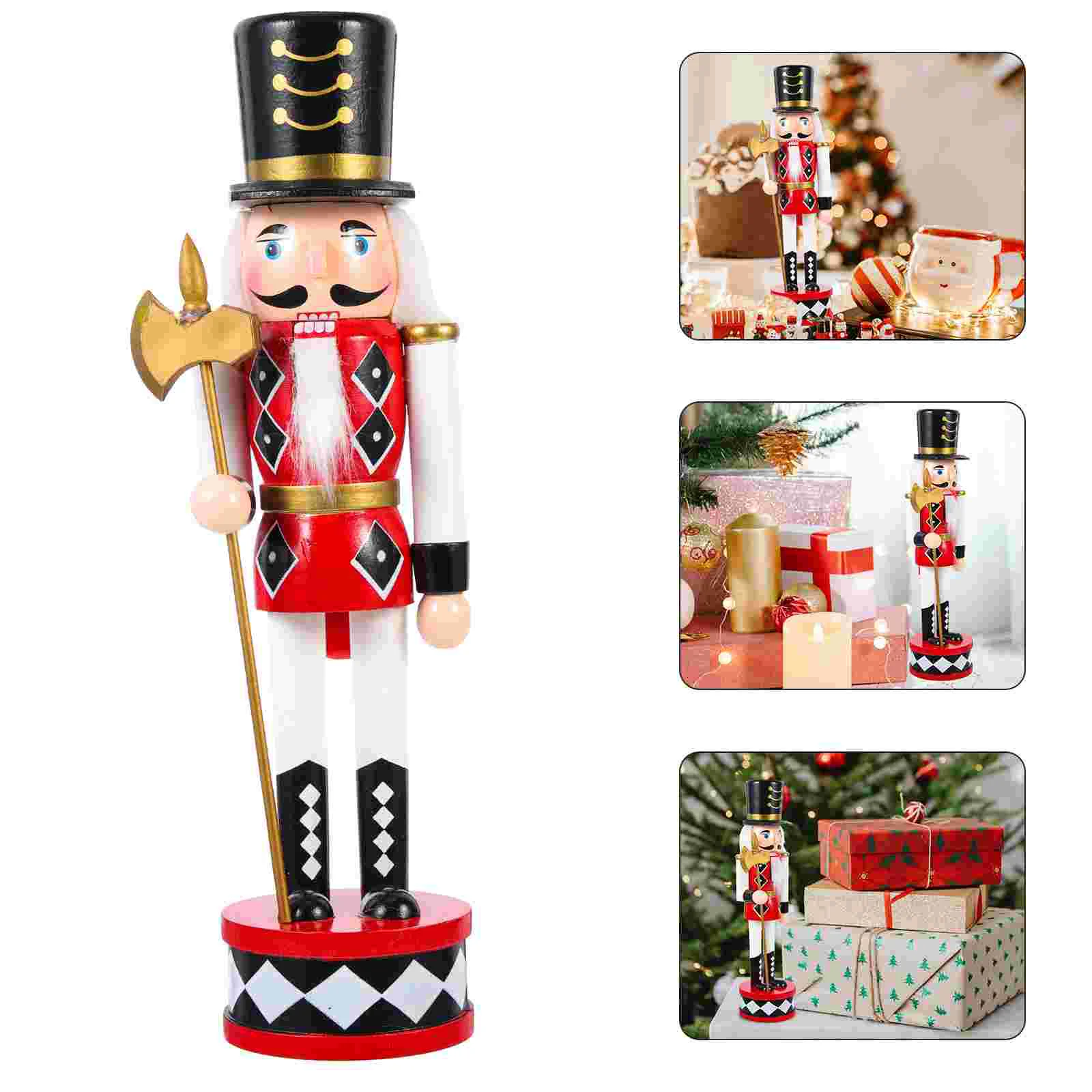 

Wooden Nutcracker For Christmas Nutcracker Christmas Indoor Ornament Wood Nutcrackers Decor Wood Nutcracker Craft for Friends