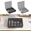Kitchen Cutlery Storage Box Knife Holder Plastic Tray Fork Spoon Divider Drawer Box Tableware Organizer Kitchen Drawer Organizer 3