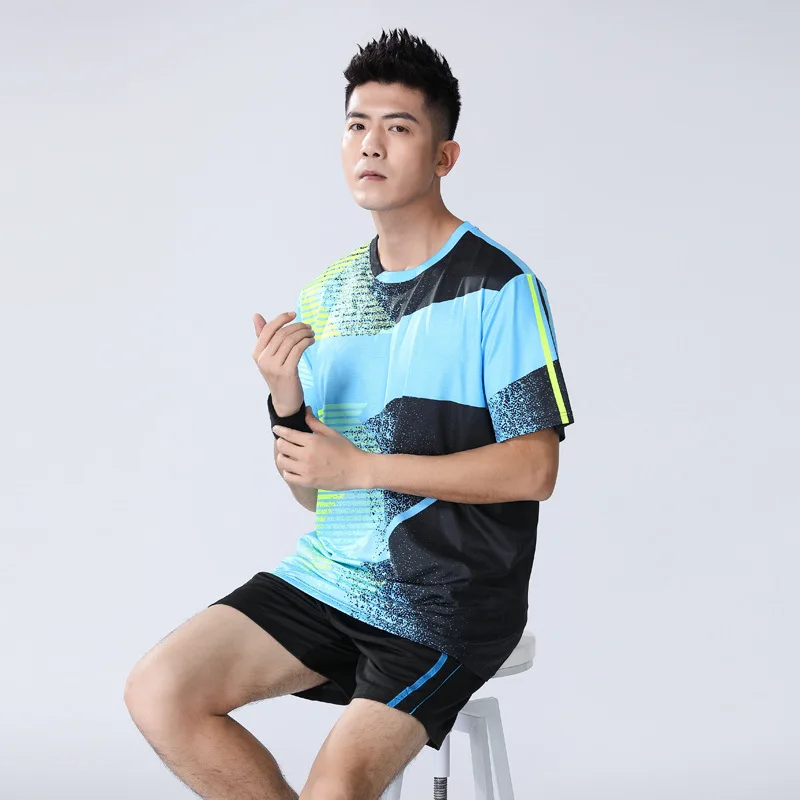 Table tennis uniform short sleeved set for men's and women's volleyball and badminton children's sports training clothes