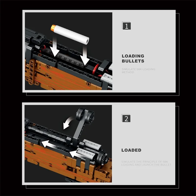 Mauser Kar98K Building Block Model Can Shoot Heavy Sniper Rifle