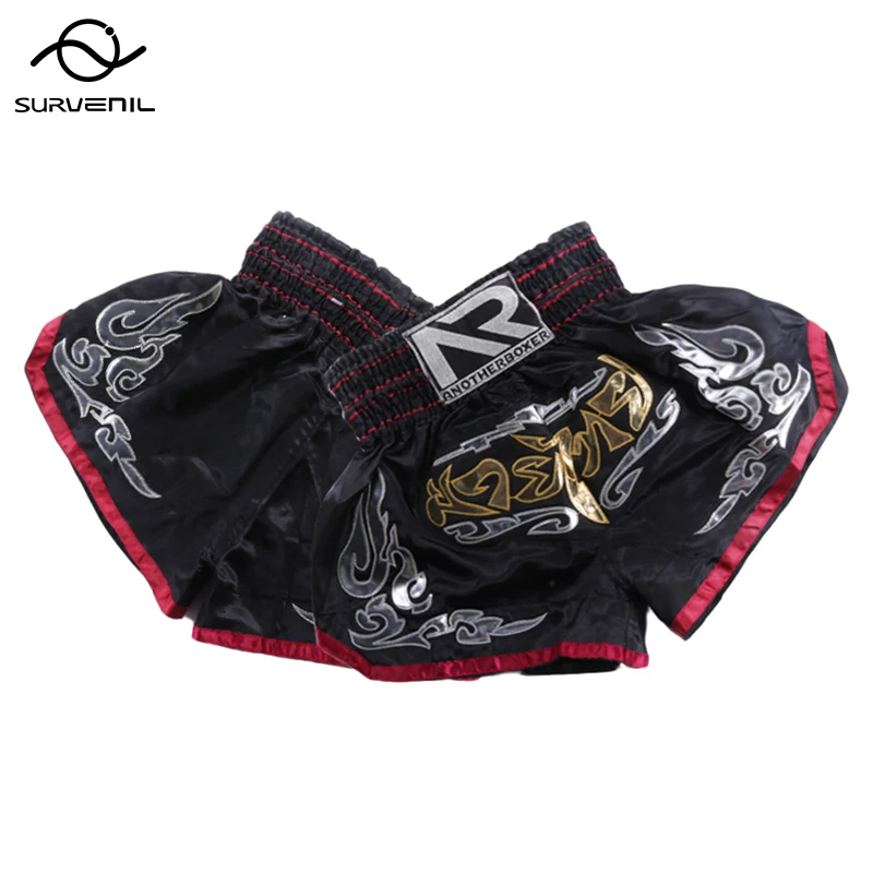 Kickboxing Fight Tiger Muay Thai Shorts Adult Kids Breathable Embroidery Kick Boxing Trunks Men Women Grappling Sanda MMA Pants 3
