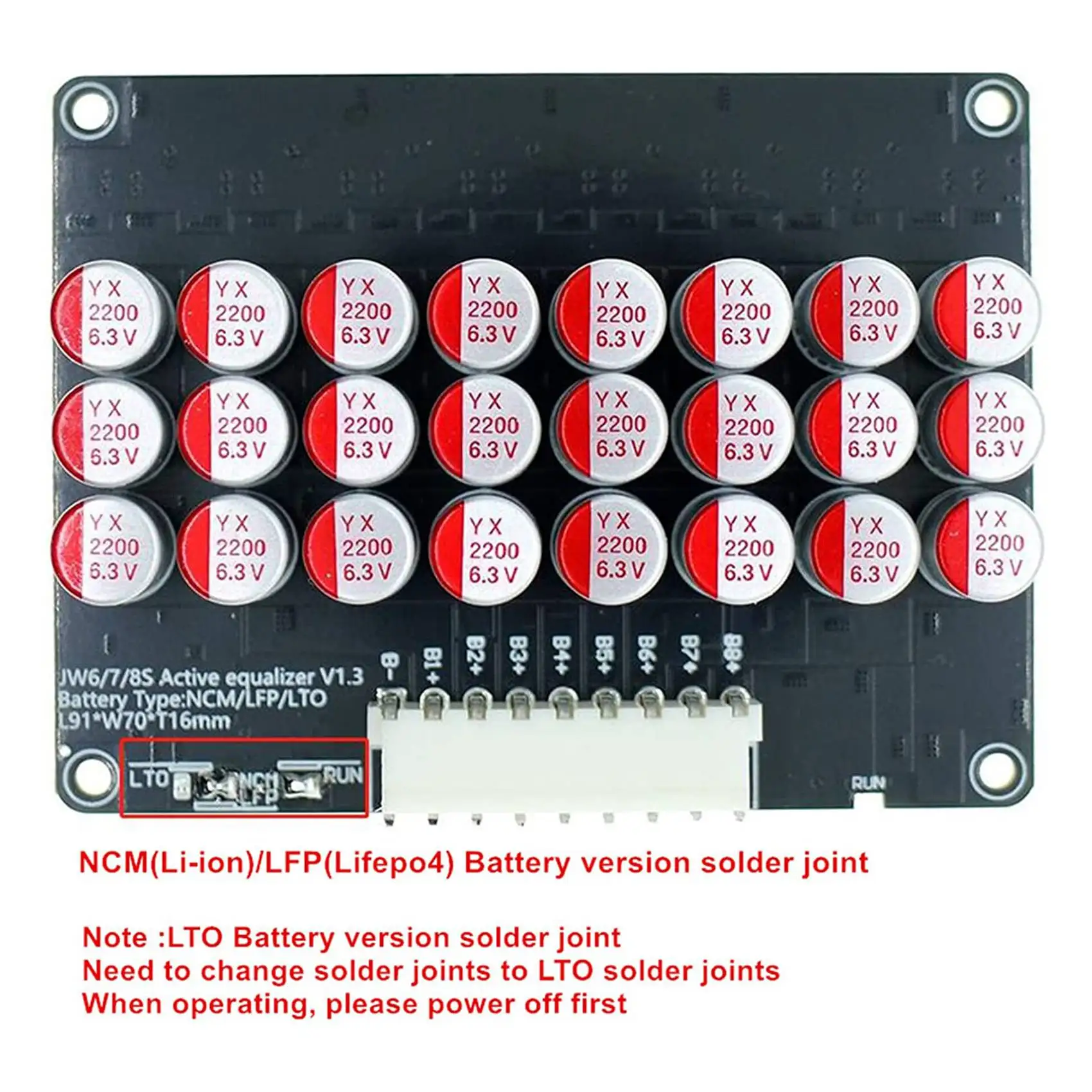 8S Active Equalizer Balancer Lifepo4 Lipo LTO Battery Energy Equalization Capacitor BMS Board