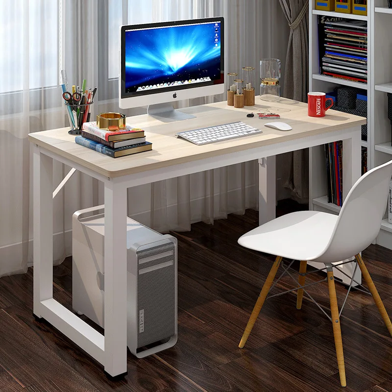 Computer desk desktop home simple modern double table chair simple table computer desk escritorio furniture مكتب دراسي calendar desktop calendars household simple escritorio paper tabletop month