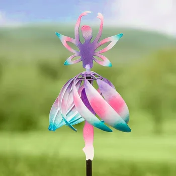 Magical Fairy Ballerina Kinetic Wind Spinner – Metal Garden Art 1