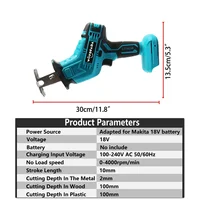 18V Cordless Electric Reciprocating Saw Variable Speed Metal Wood Cutting Tool Electric Saw For Makita 18V Battery (No Battery) 2