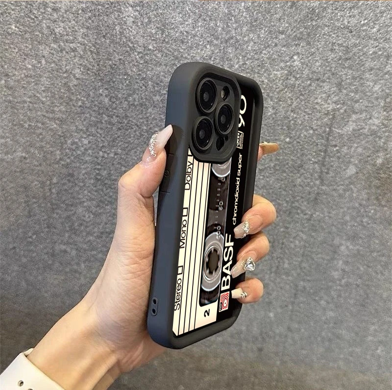 Vintage Cassette Tape Soft Shockproof Phone Case Cover
