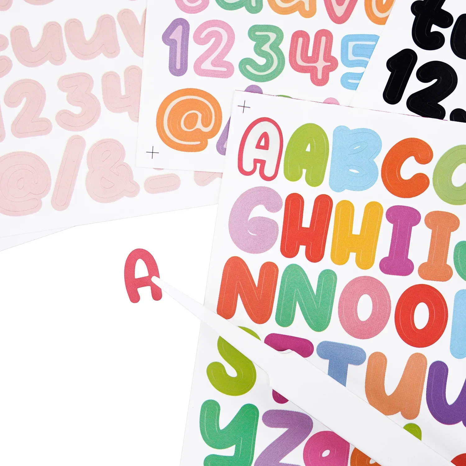 5 Sheets Letter Stickers Number Alphabet Sticker for Stationery Scrapbook Grad Cup Mug DIY Crafts Art Making