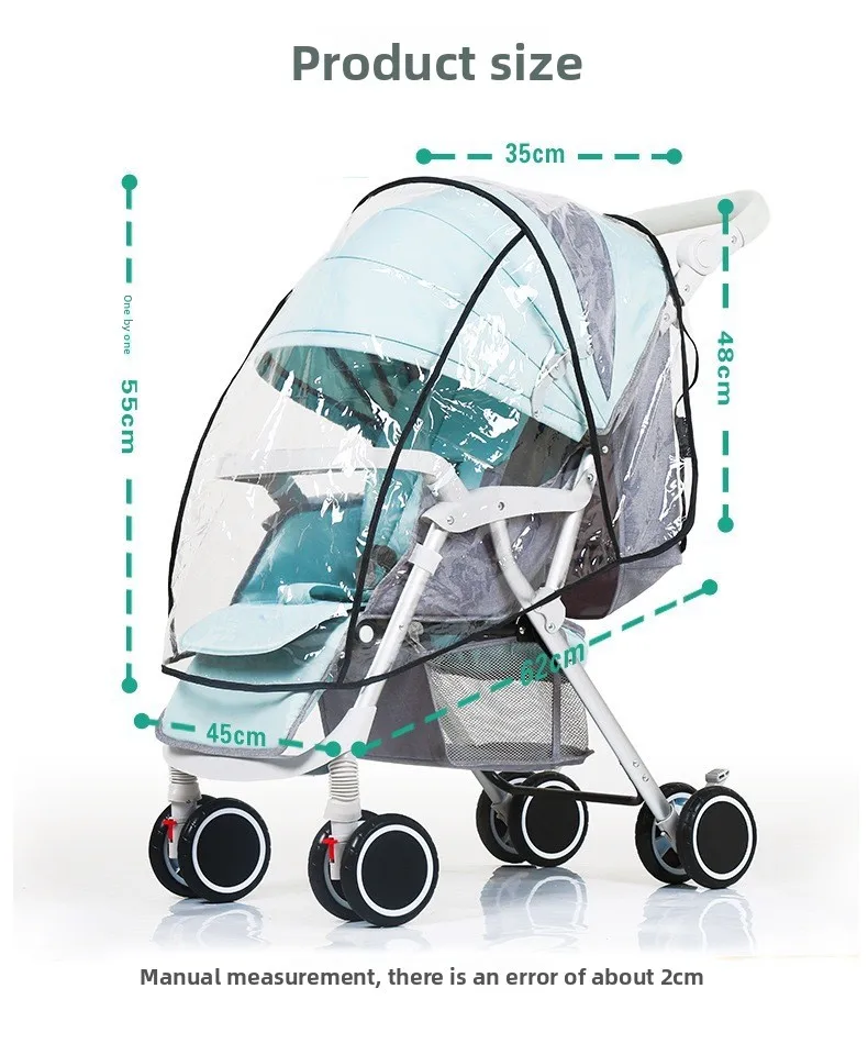 Pram Rain Cover Baby Stroller Windscreen Baby Children's Umbrella Kids Protective Mackintosh Walker Windscreen Weather Shields