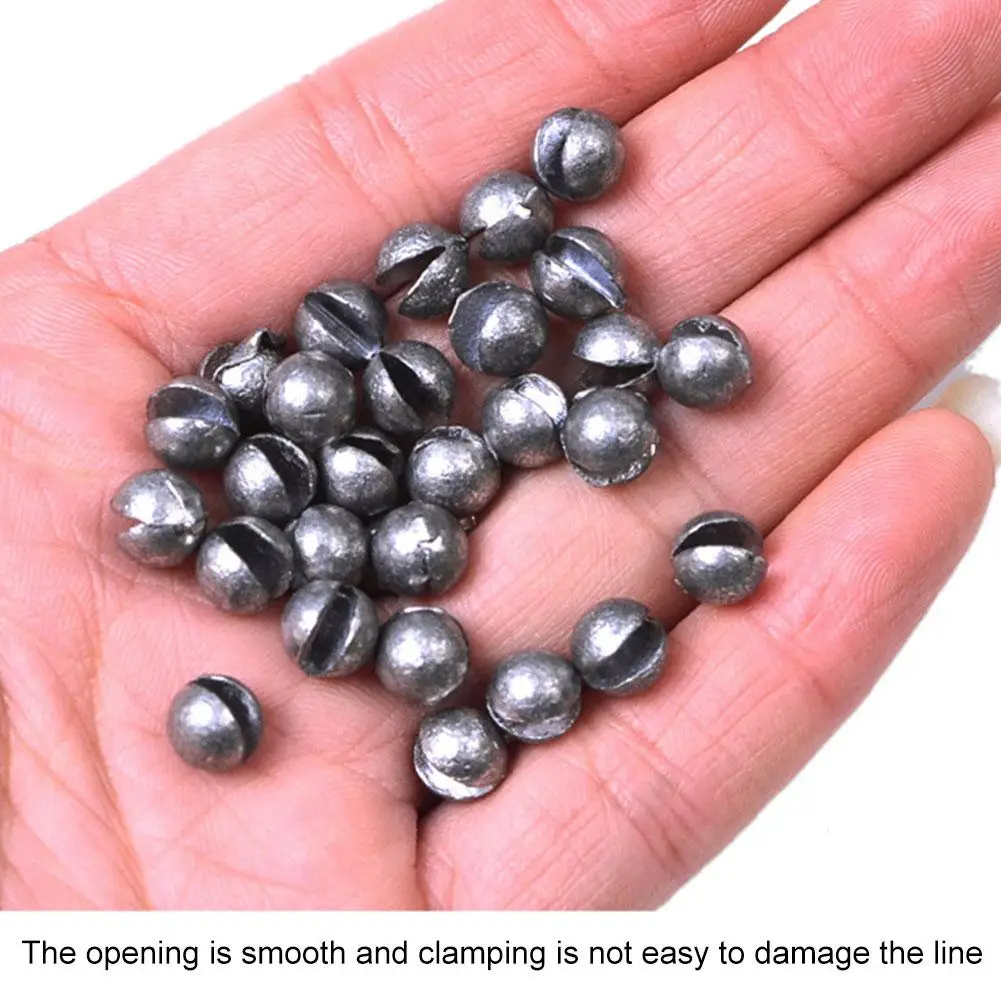 120pcs Fishing Weights Sinkers 5 Sizes Round Removable Fishing