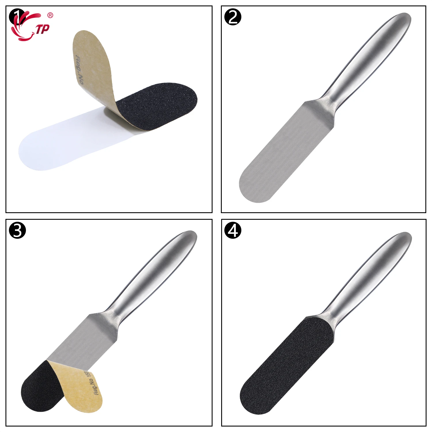 Foot File Pedicure Rasp File Callus Remover Pedicure Pads Stainless Handle Silencer For Foot Care Tools Replaceable Sandpaper