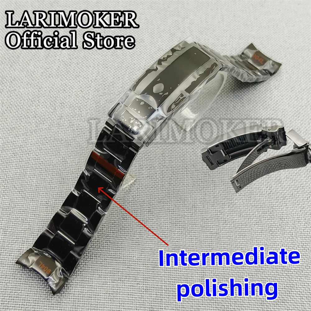 Armband 20mm 904l Armband aus massivem Edelstahl Uhren armband Falt schnalle Herren Edelstahl armband geeignet für 36mm 40 mm41mm – Detail 11