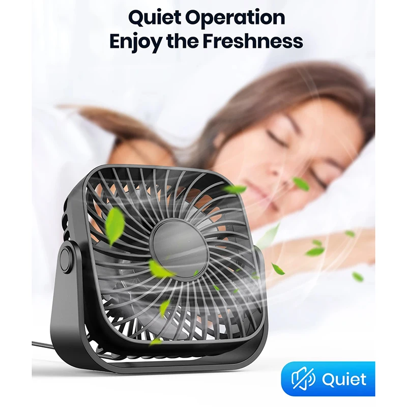 USB Small Portable Fan New 4 Inch Desk Table Quiet 3 Speed Adjustable Personal Fan 360°Adjustment Standing For Room Home Camping 4 S1d8fc029be8e48bc8b4c289aaa4782f35