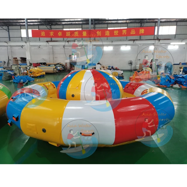 Fun Water Toy Inflatable Flying Water Spinning Toy Inflatable Towable Disco Boat