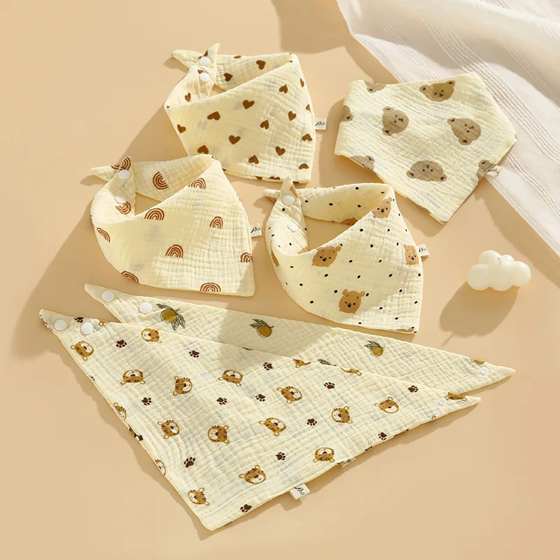Linen Cotton Baby Bib Set