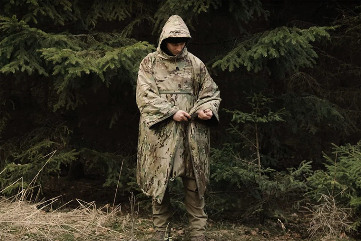 Enduring Esg poncho cotton tactical multifunctional cloak windproof, warm and storable