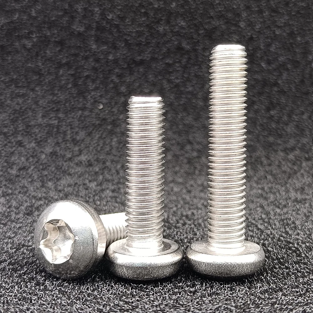 Torx 둥근 머리 나사 GB2672 M2 M2.5 M3 M4 M5 M6 6 로브 316 스테인레스 스틸 팬 헤드, torx 기계 보안 나사