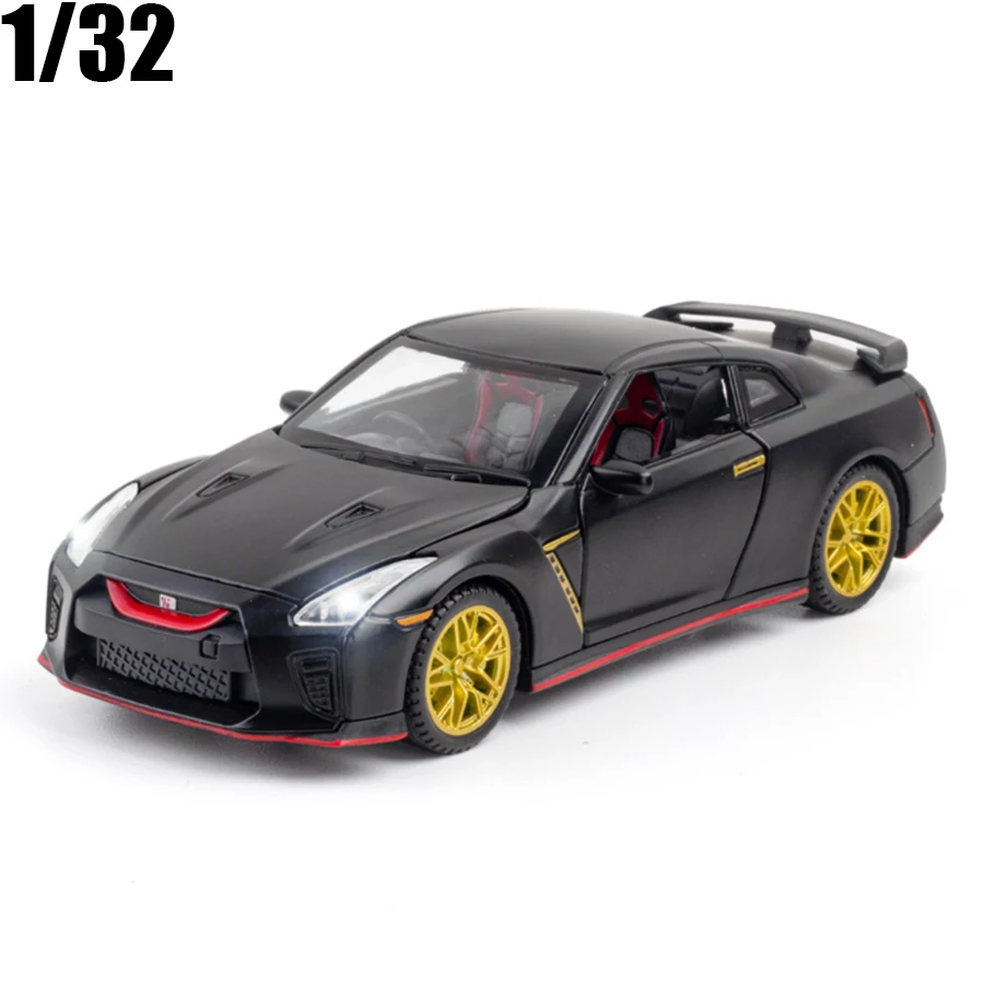 

Литой автомобиль Nissan Skyline Ares GTR R35 1:32, Игрушечная модель автомобиля из металла, коллекционная игрушка для детей