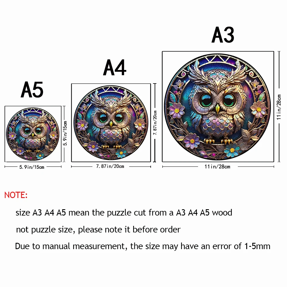 Circular colored wooden puzzle - Irregular shaped wooden puzzle - High difficulty puzzle - Puzzle toys - Exquisite birthday gift 5