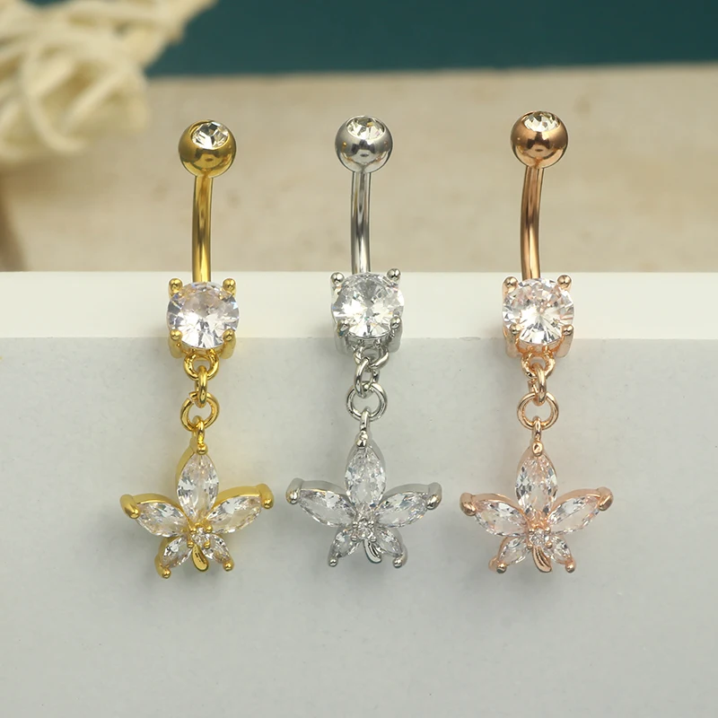 Cute Dangle Belly Ring Pack 14G Navel Piercing Bulk Sexy Belly Ring Set Belly Button Ring Lot Pircing Ombligo Jewelry 3 colors