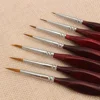 7Pcs Paint Brush Set Professional Sable Hair Art Nail Painting Drawing Pen 3