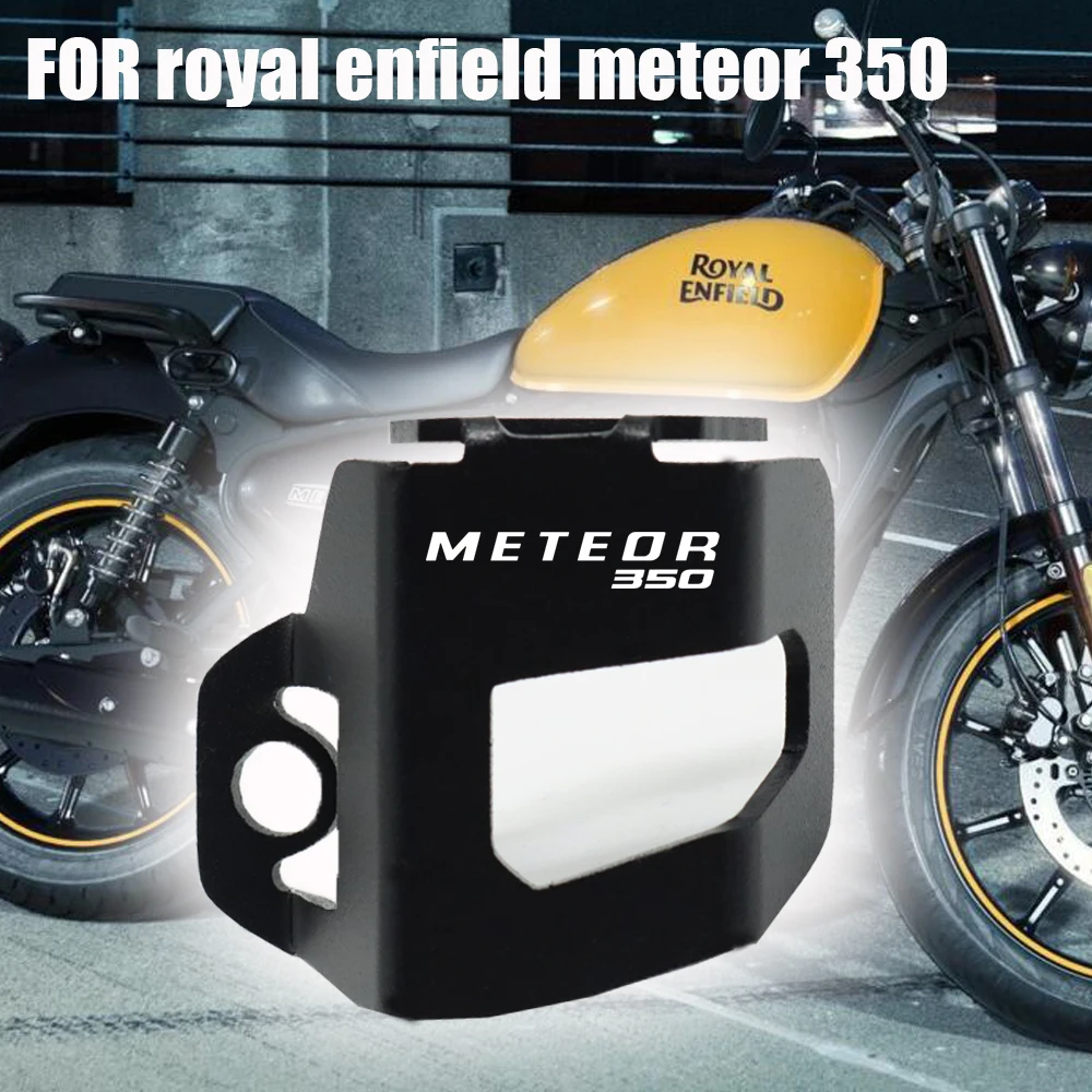 

For royal enfield meteor 350 2020 2021 CNC aluminum Motorcycle Accessories Rear Brake Fluid Reservoir Guard Cover Protector