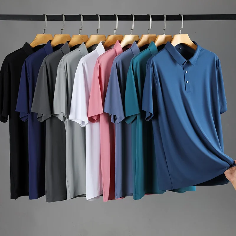 browon ماركة كبيرة الحجم 8xl الصيف الرجال قميص بولو عادية فضفاض الحرير الجليد قصيرة الأكمام تي شيرت الرجال التجفيف السريع رجال الأعمال ارتداء 2 BROWON ماركة كبيرة الحجم 8XL الصيف الرجال قميص بولو عادية فضفاض الحرير الجليد قصيرة الأكمام تي شيرت الرجال التجفيف السريع رجال الأعمال ارتداء 2