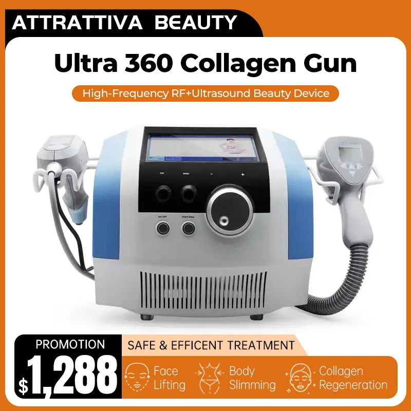 Ultra 360 Monopolar RF Face Lifting Skin Tightening Cellulite Reduction Body Contouring Multifunction Beauty Salon Equipment