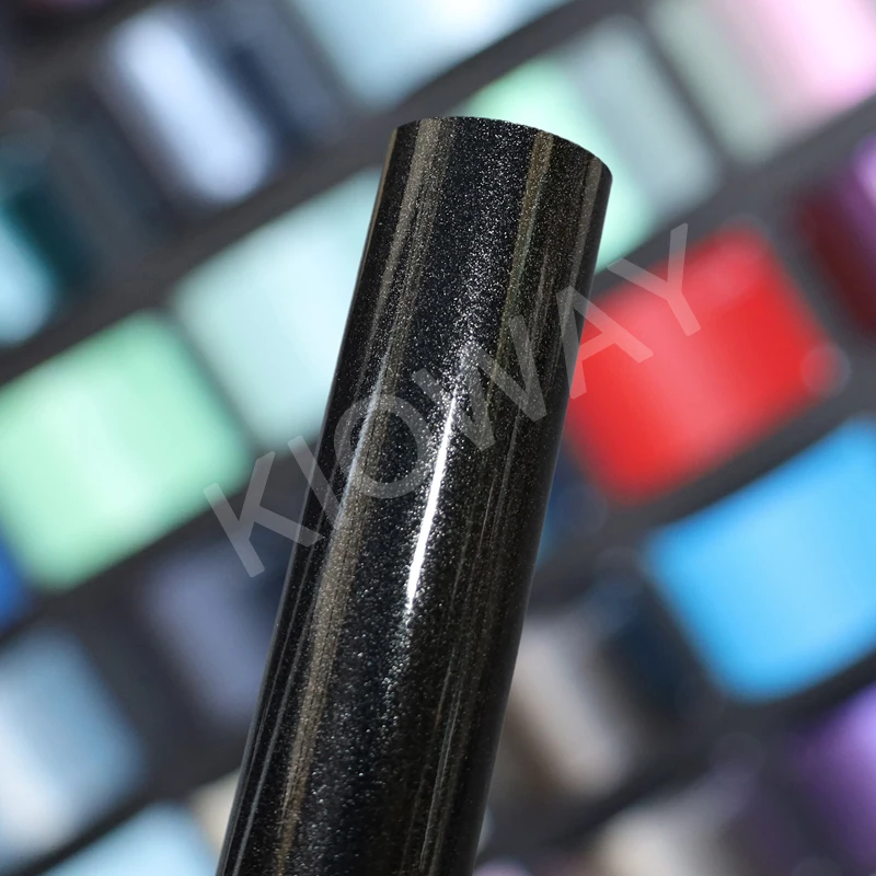 Highest quality glossy heavy metal graphite black Vinyl wrap gloss