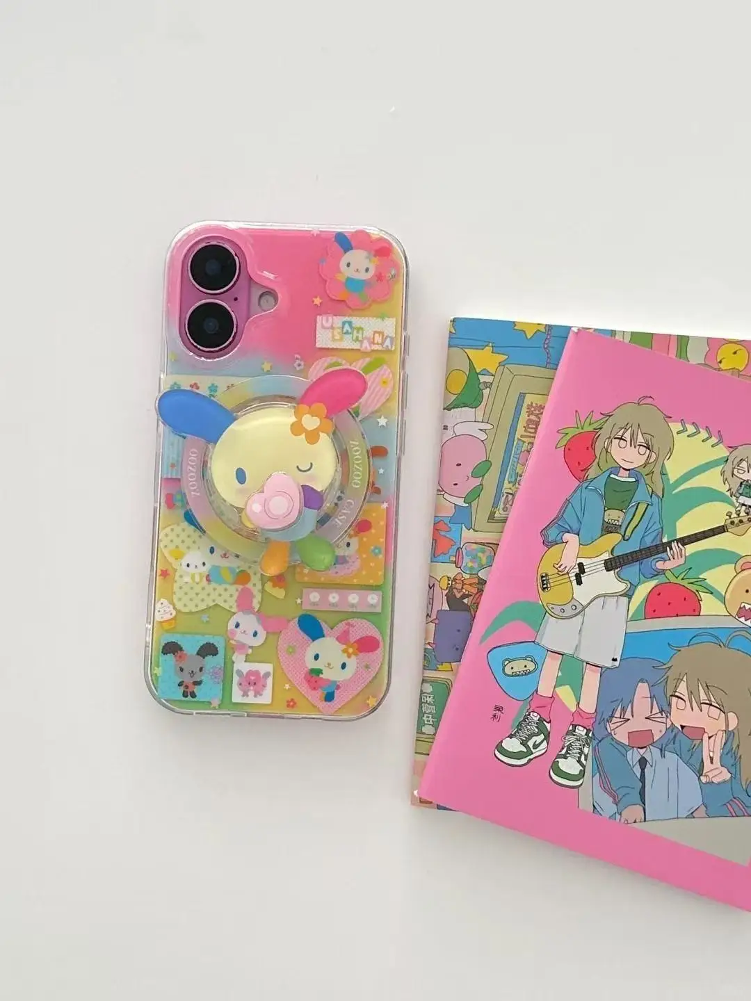 Rainbow Rabbit Dopamine Bunny Art iPhone Case | Cute Luxury MagSafe Shockproof Cover