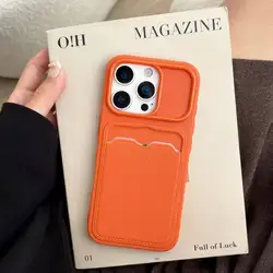 Premium Classic Leather Waterproof Drop - Proof Phone Case - Solid Color, Soft Cover - iPhone 12 Pro Max (Orange)