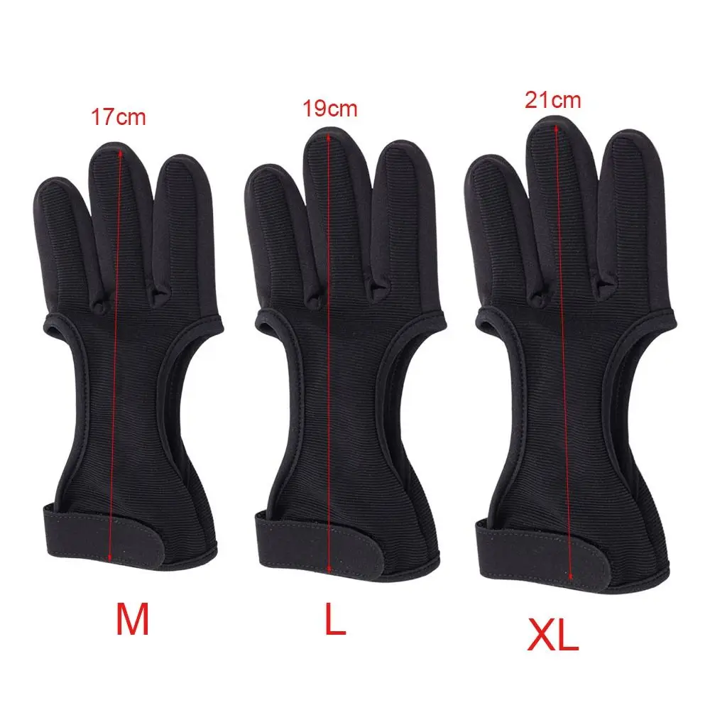 Sports Accessories Outdoor 3 Fingers Protective Gloves Archery Finger Guard Recurve Bow Shooting Hand Guard Protector