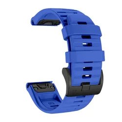 Premium QuickFit Silicone Replacement Strap - 22mm/26mm Sport Wristband - 22mm Quickfit (Royal Blue)