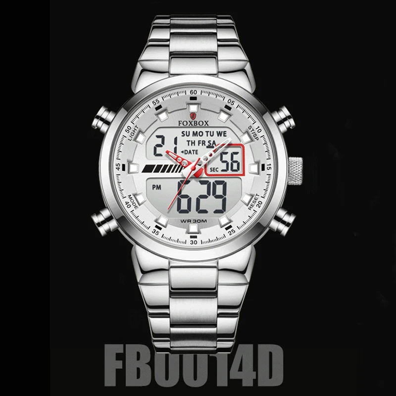 LIGE Fashion Quartz Eletronic Man Watch Business Waterproof Luminous Digital Dual Display Casual Sports Watch for Men Wristwatch