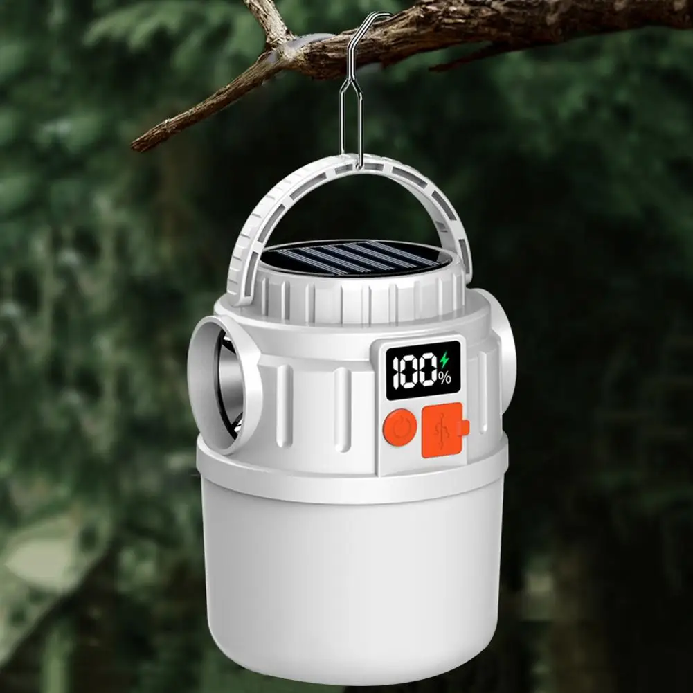 

Camping Light Solar-powered Camping Lantern with High Brightness Display 5 or 7 Modes Rechargeable Flashlight Hanging Tent Light