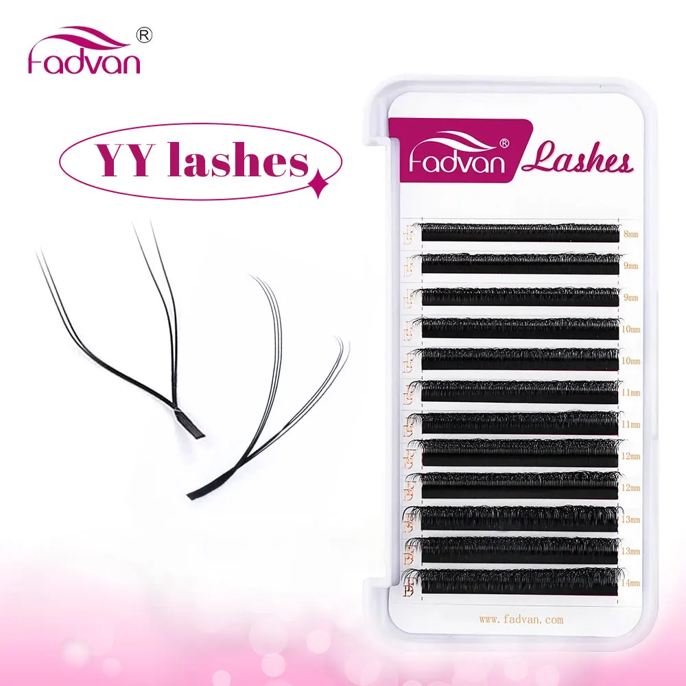 

FADVAN YY Shape Lashes 2D 0.07 Faux Mink C/D 8-15mm Natural Soft Brazilian Eyelash Premade Volume Fan Lashes Extension