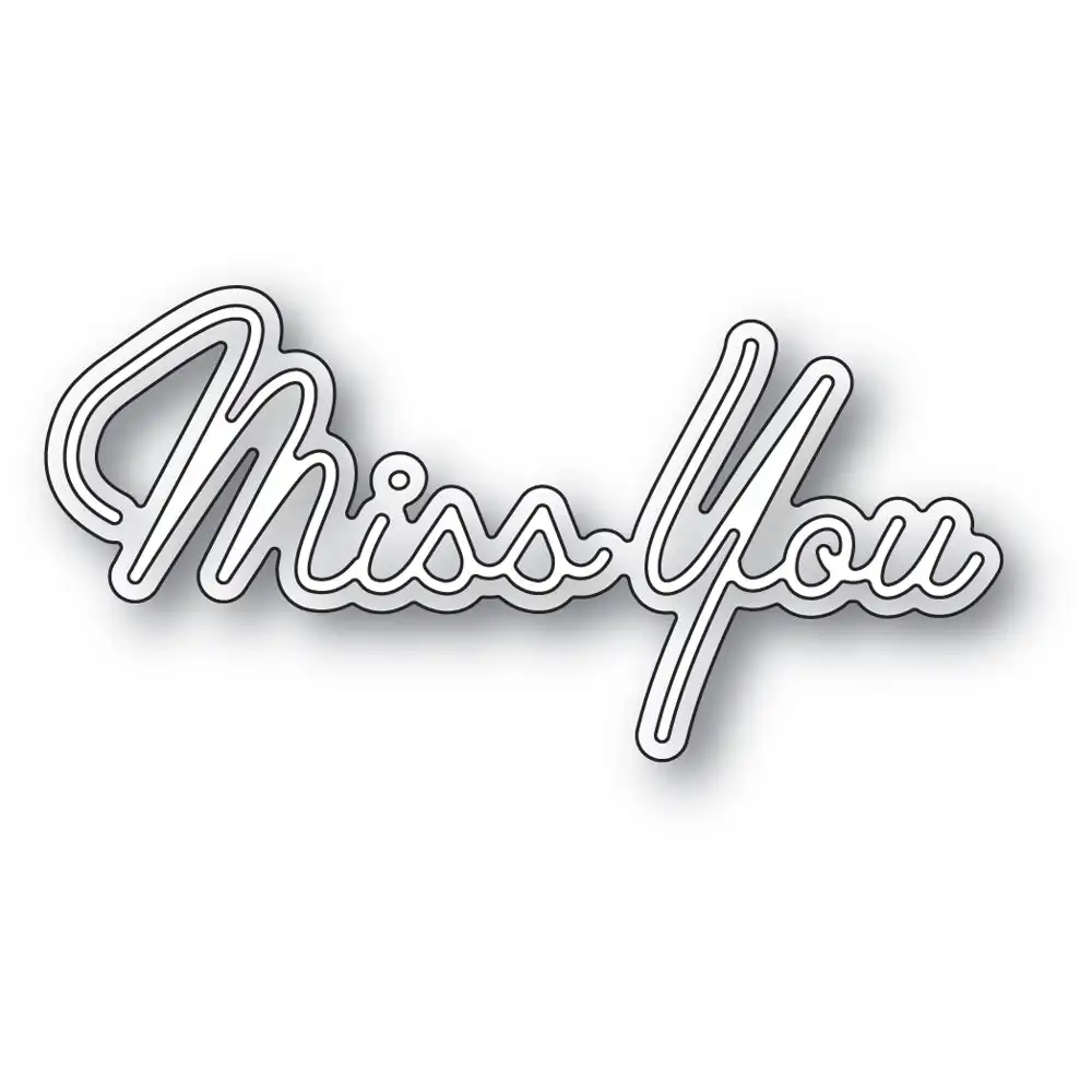 

Miss You начальный шрифт штампы режущие данные слимлайн предметы первой необходимости Скрапбукинг трафарет для открыток сделай сам ручная работа