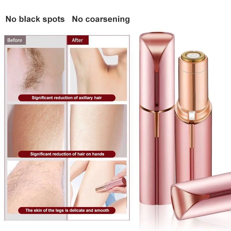 Electric shaver lipstick female facial beard bikini leg hair removal usb rechargeable
