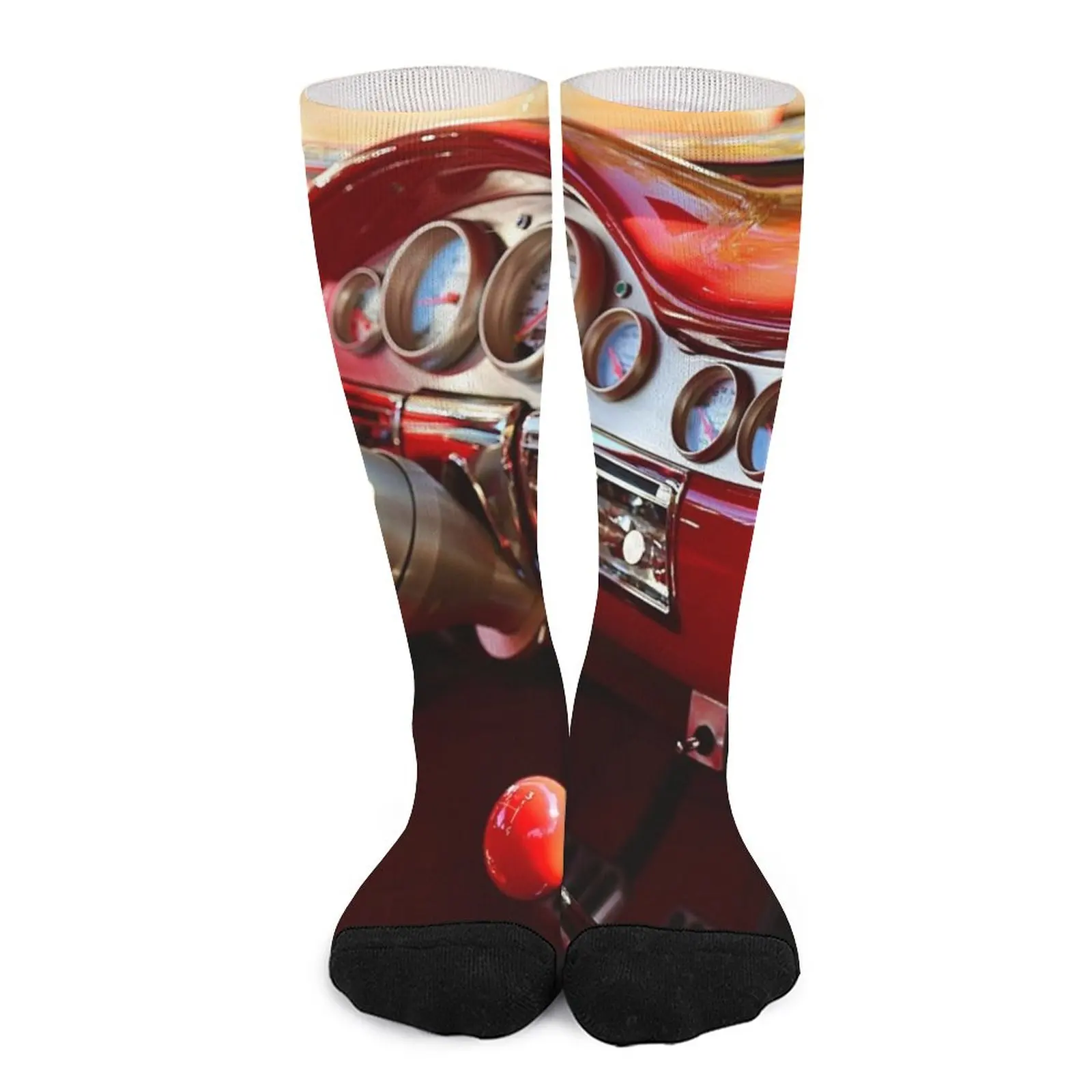 Classic Car Interior. Red. Socks compression socks Women cycling socks shoes stockings for men i can t i m listening to jul socks women s compression socks socks cycling gift for men