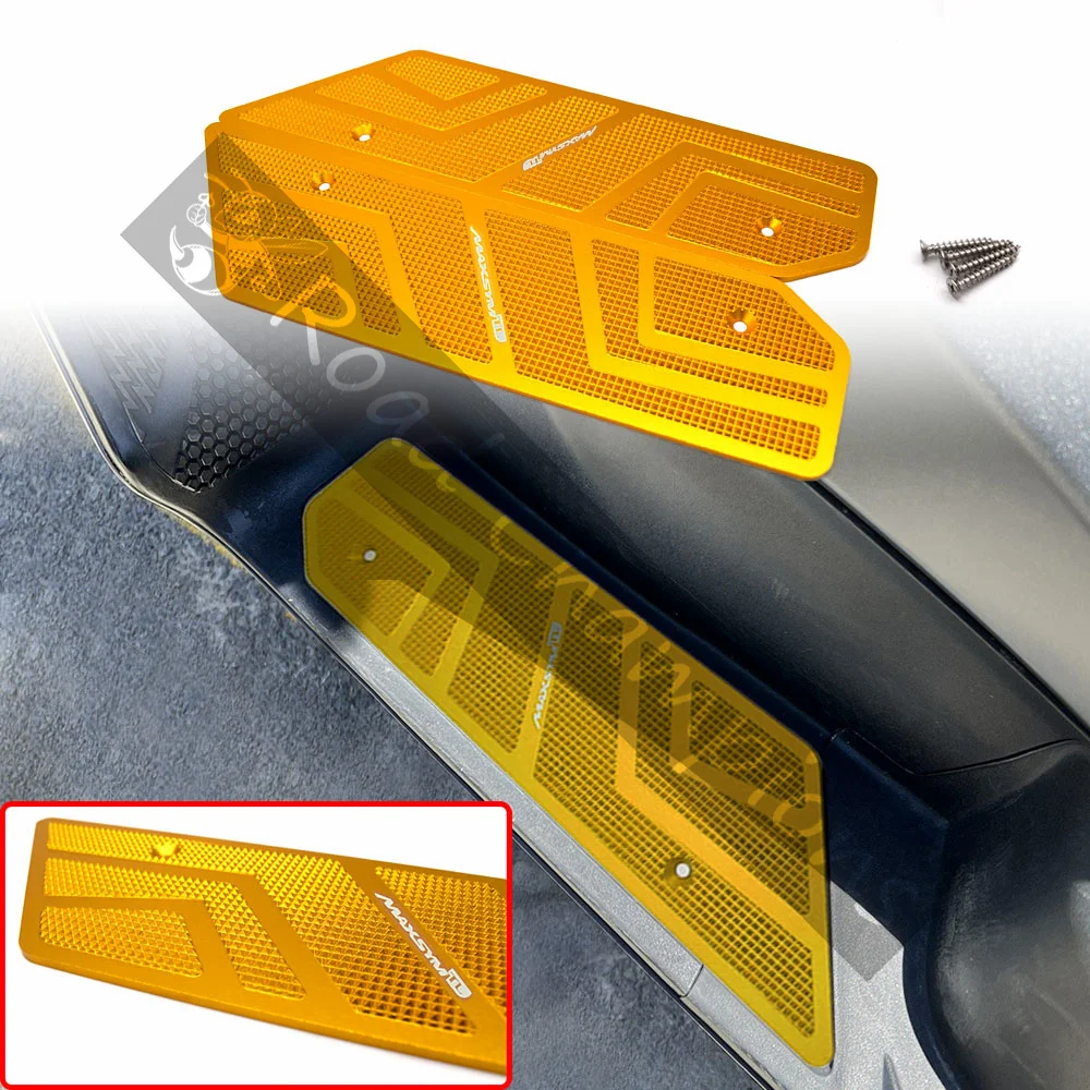 For SYM MAXSYMTL500 MAXSYM TL 508 Motorcycle Footrest Metal Anti-Slip Pedal Pad Footpad Mats Step Plate Pad Aluminum Accessories