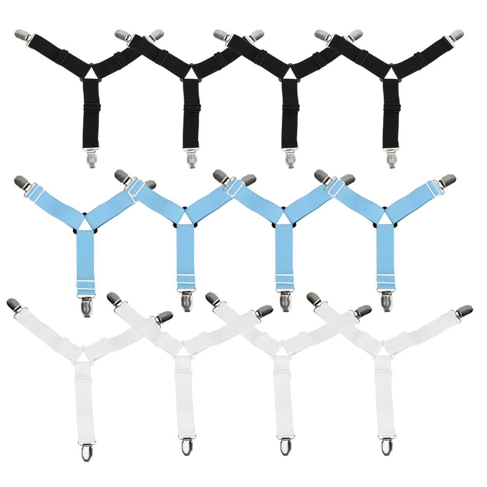 Крепежные ремни для матраса, пододеяльника, одеяла, нескользящий ремень, регулируемые захваты для чехла, держатель, 4 шт. крепежных зажимов для простыни