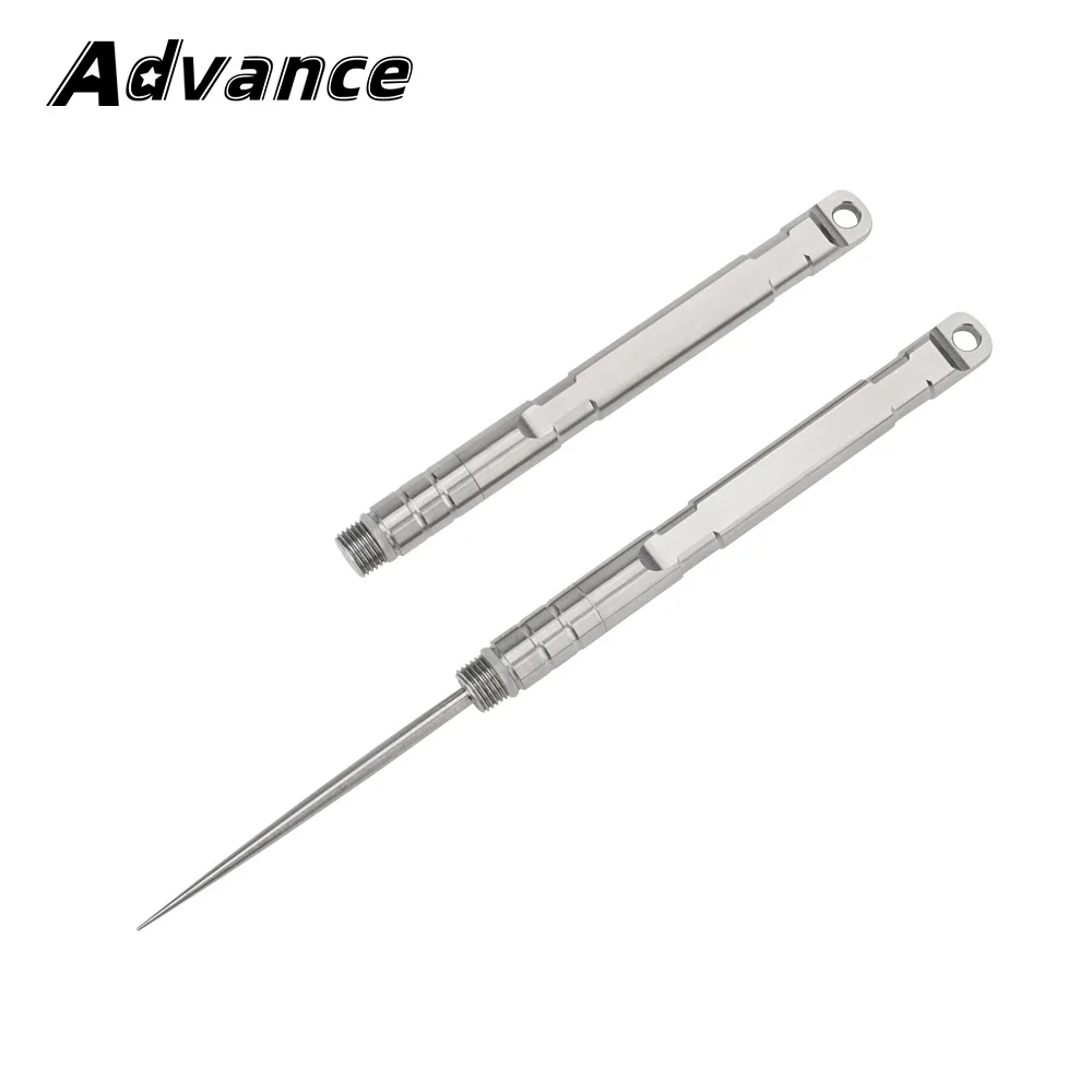 1pc Titanium Alloy Toothpick Key Chain Accessories Fruit Stick Toothpick Holder Portable Outdoor EDC Tool 3