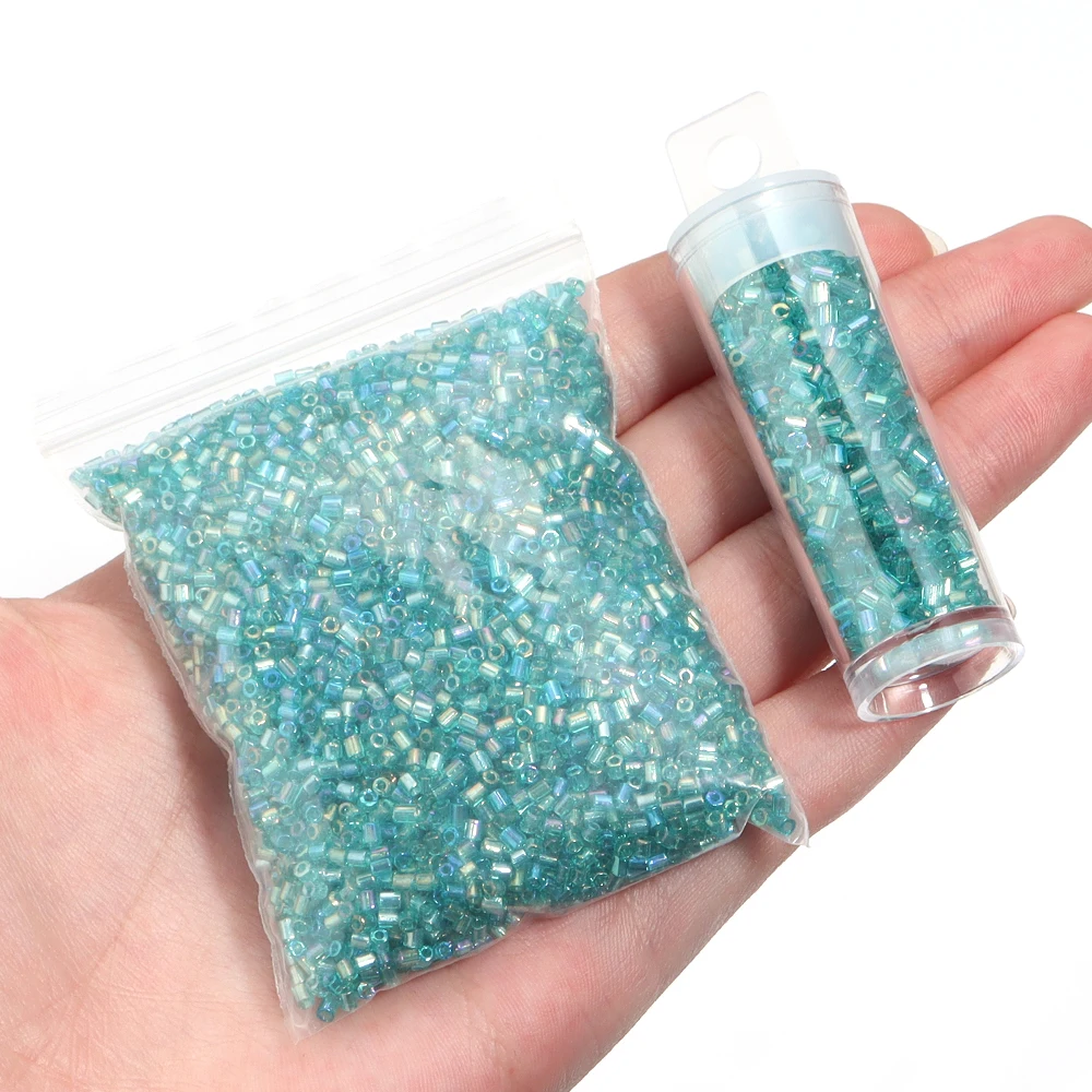 1100-5000pcs 2mm AB 컬러 비즈 튜브 모양 유리 구슬 씨앗 비즈 보석 만들기 느슨한 스페이서 비즈 DIY 팔찌 목걸이 ?