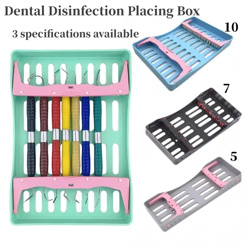 

1Pc Dental Disinfection Placing Box Tray Dental Tool Instrument Sterilization Box for Instruments 5/7/10 Slots Autoclavable
