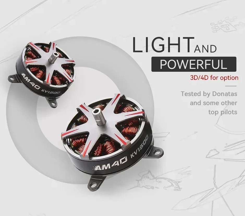 รูปสินค้า ชุดมอเตอร์ไร้แปรงไฟ AM40 + ESC + พร็อพ สำหรับโดรน RC บินในร่ม