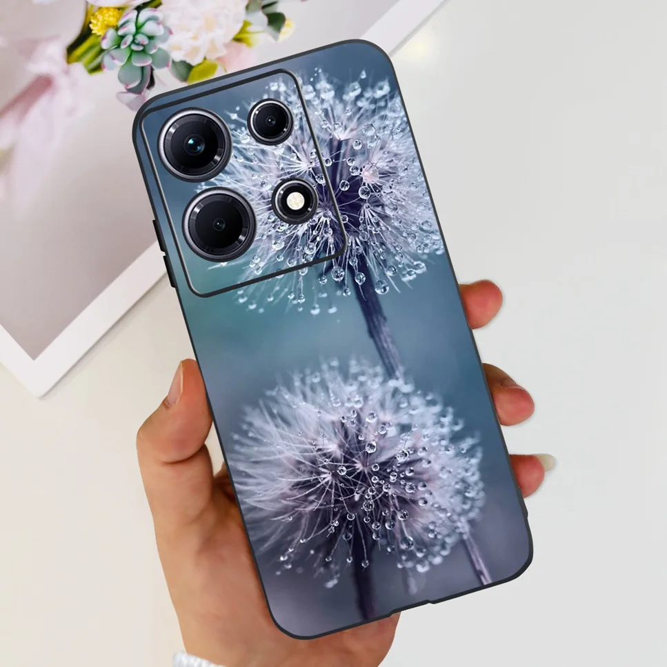 Black Silicone Cute Cat Cartoon Painted Case - Fashionable Protective Bumper Cover