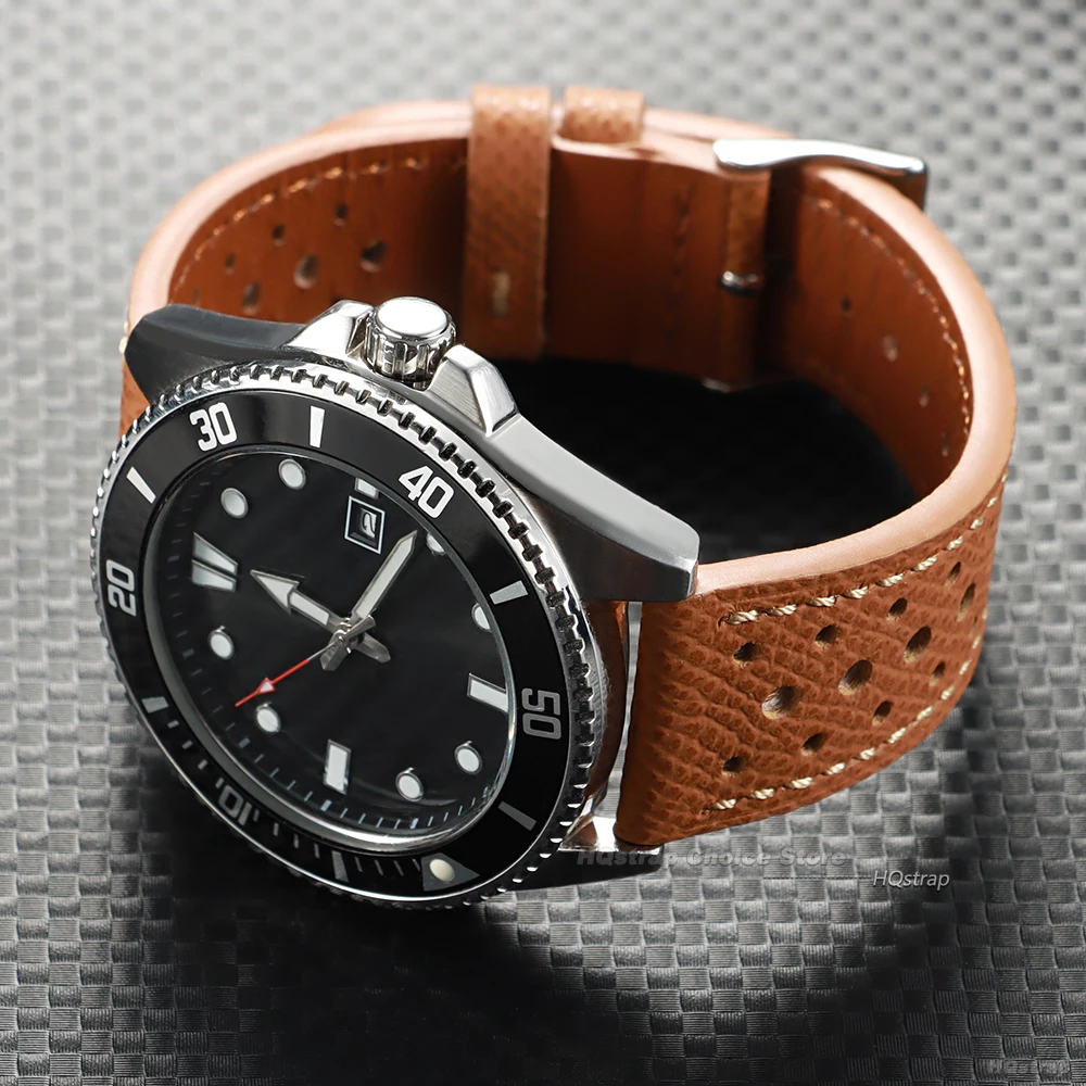 Vintage Handmade Cowhide Leather Watch Strap - Breathable Quick Release in Multiple Colors