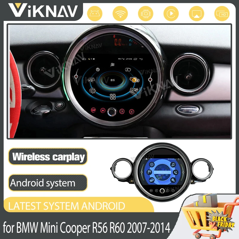 

Car Multimedia PlayerFor BMW Mini Cooper Countryman R56 R60 2010-2016 Android11 Radio GPS Navigation Video Recoder Head Unit