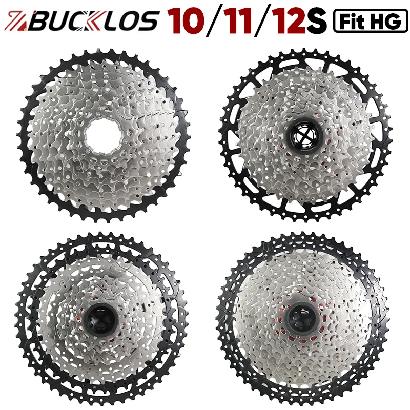 

BUCKLOS Bicycle Cassette 10/11/12 Speed Mountain Bike Cassette 11-46T 11-50T MTB Freewheel Bike Flywheel Sprocket for SHIMANO