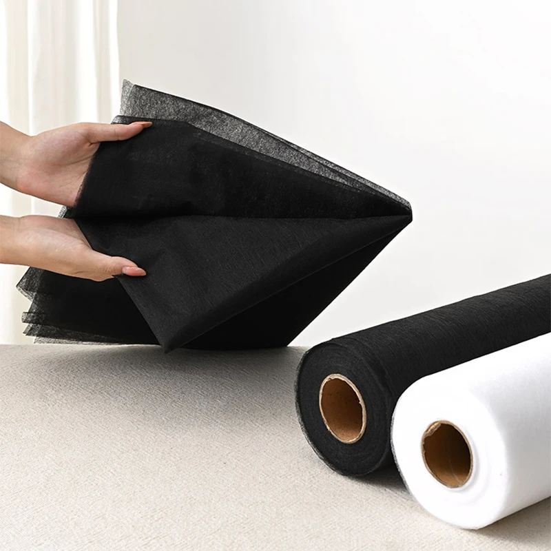 1x1M Black White Double sided Adhesive Fabric DIY Accessories Sewing